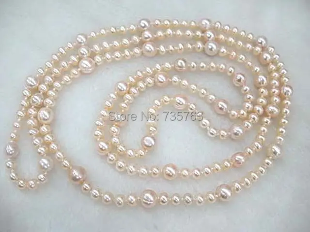

xiuli 0015158 pink freshwater pearl baroque beads 60" loop necklace