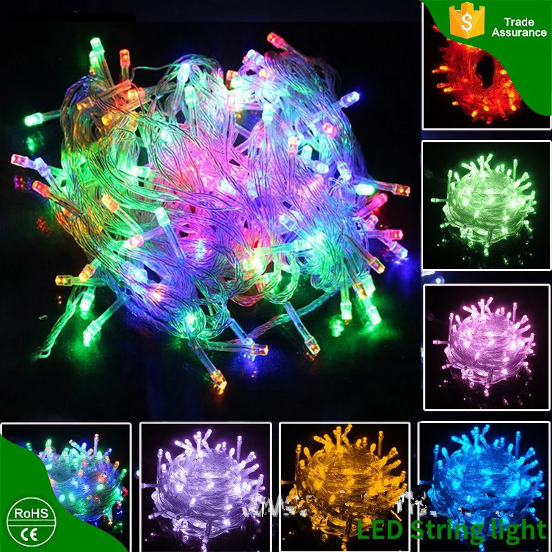 GBKOF Outdoor String Lights 10M 100 Leds Led Garland String Fairy Light 8 Mode Christmas Light Holiday Wedding Party Decoration