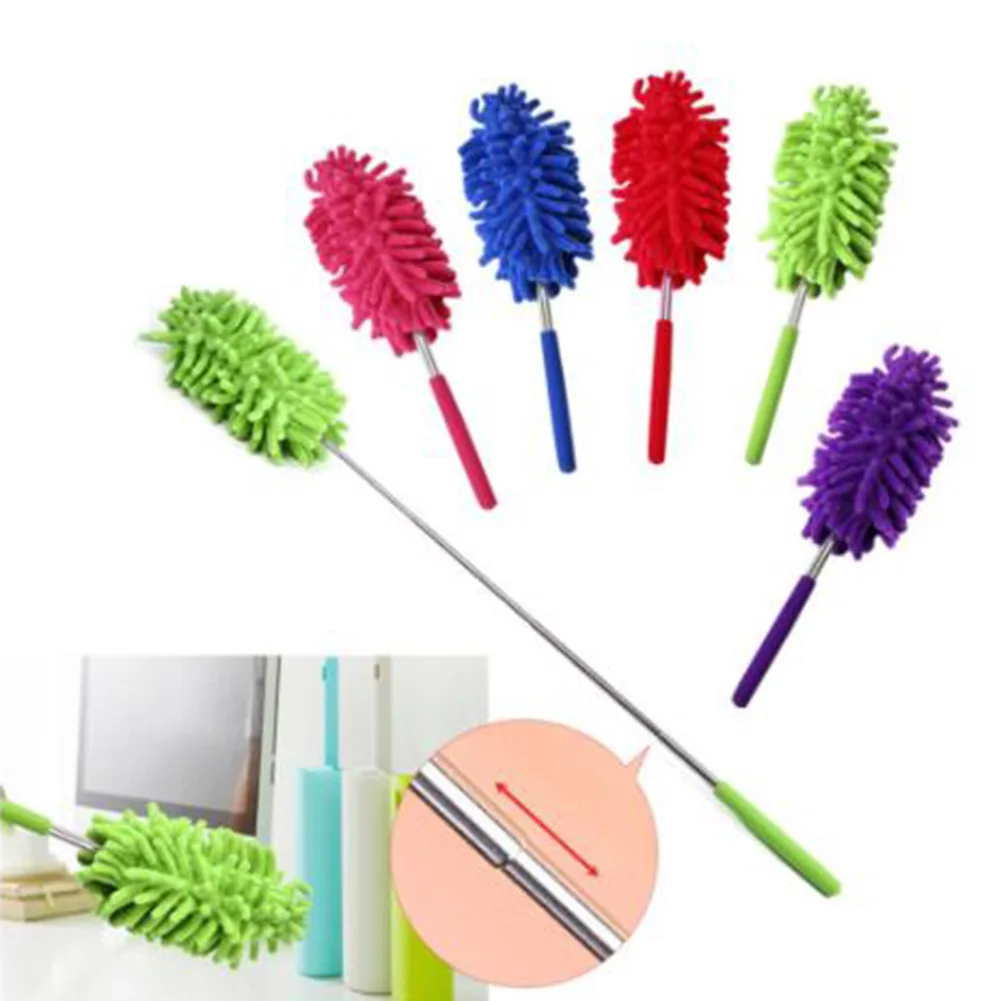 

4 colors Magic Soft Microfiber Duster Dust Cleaner Handle Feather Static Extendable Length Cleaning Tool High Quality