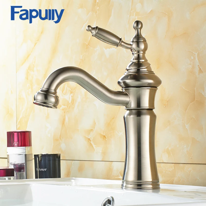 

Fapully Stainless steel basin faucet mixer single handle bathroom sink basin faucet
