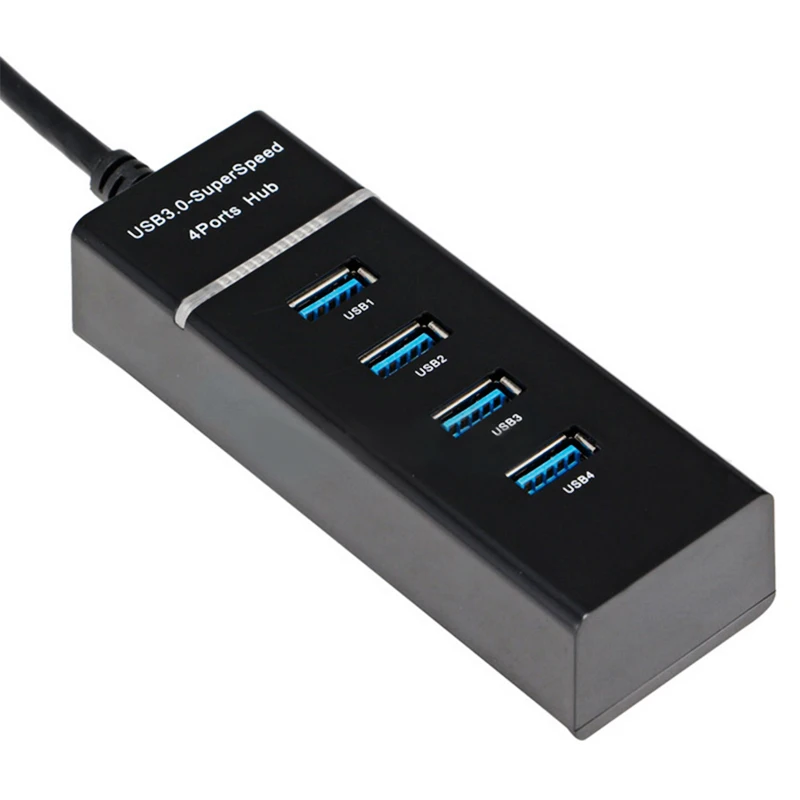 Mini USB HUB 3.0 5Gbps 4 Ports Micro USB 3.0 HUB USB Splitter Adapter Super Speed High Quality Computer Peripherals White/Black