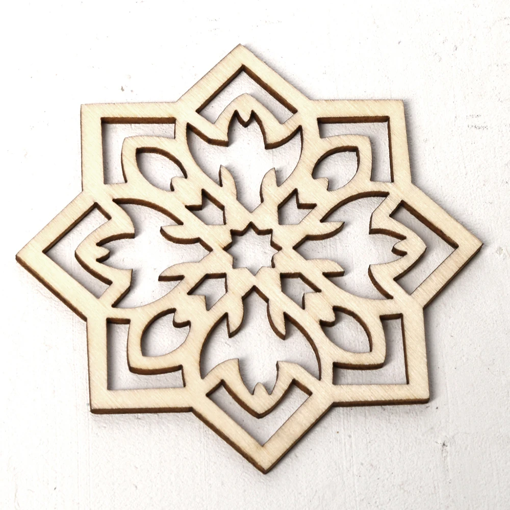 10 шт. DIY мусульманский ислам ИД деревянный чип Висячие Подвески Рамадан украшения Iftar подарки украшения