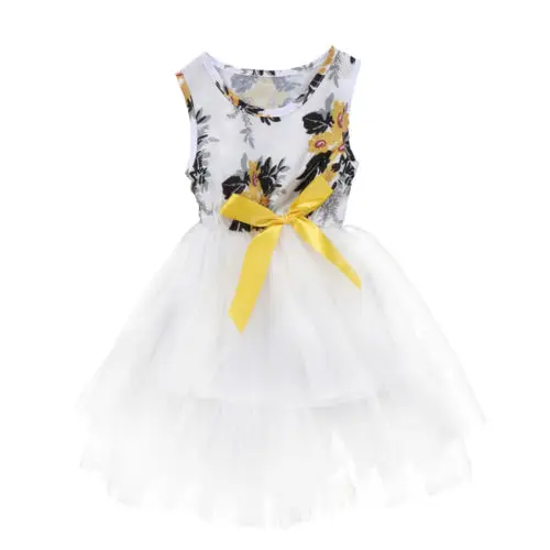 

Infant Baby Kids Girls Dress Toddler Princess Party Tutu Summer Floral Dresses
