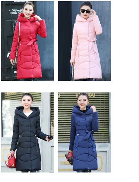  Medium Long Cotton Clothing Winter Jacket Women Slim Fit Female Jacket Redk Jacket Women parka Winter Woman Coats 2018 M -2XL (33)