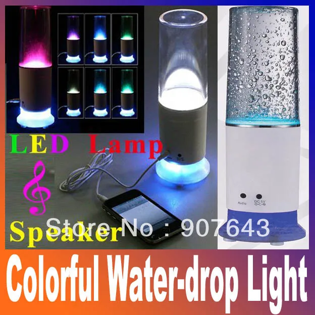 2 in1 USB Colorful вода шарф drop касание датчик из светодиодов стол лампа лёгкие Mini пк