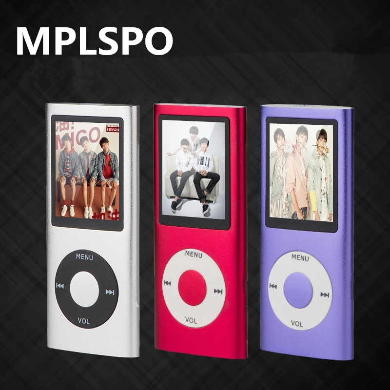 

MPLSBO Slim MP3 MP4 Music Player 1.8 inch LCD 16GB 32GB Memory Screen FM Radio Video Player with Availabe