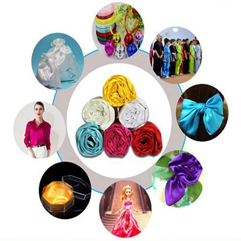 polyester satin dyed comfortable fabric for wedding dress DIY patchwork felt table cloths tissue