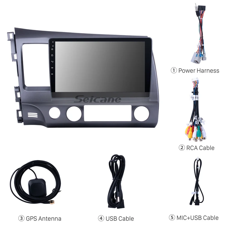 Discount Seincane Car 1Din Navi HD Android9.0 AutoRadio 4+32GB GPS for HONDA CIVIC 2006 2007 2008 2009 2010 2011 LHD support 4G DVR OBD2 2