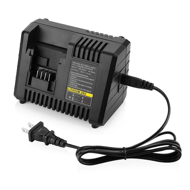 Быстрая замена зарядного устройства для кабеля Портера 20 В Макс. Литий-ионный аккумулятор и Black& Decker 20 в литий-ионный аккумулятор Портер-кабель - Цвет: Black