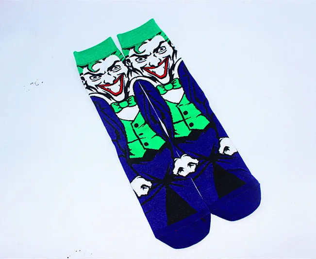 cartoon Marvel Avengers Batman joker sock flash comfort funny men women novelty striped printed happy color toe socks Skarpetki