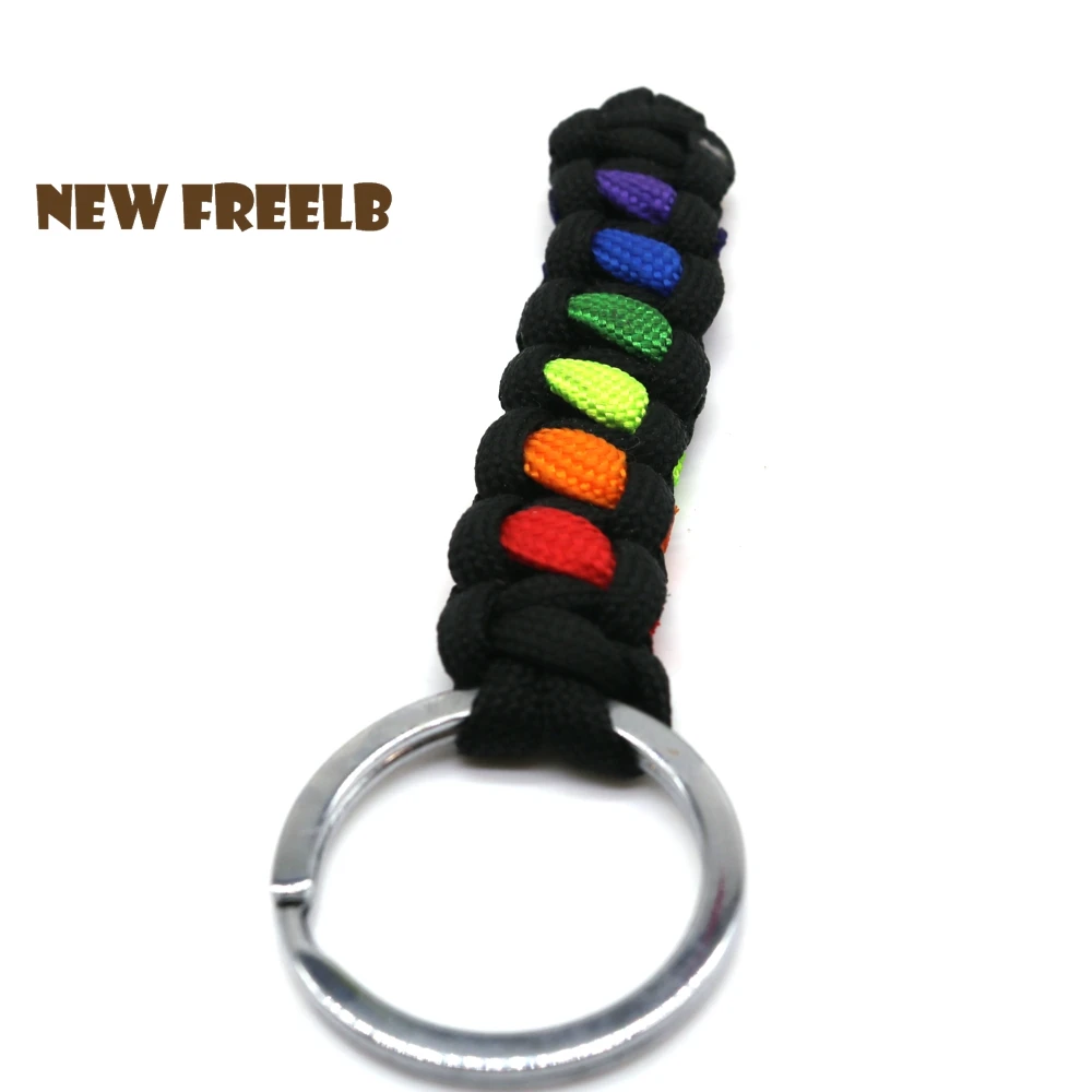 Us Paracord tipo III llavero-arco iris-Rainbow-Pride