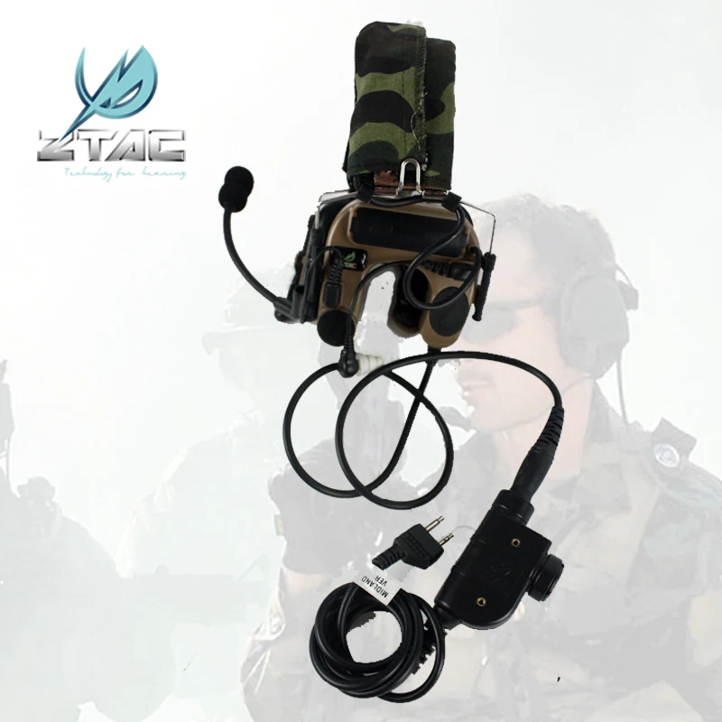 Стильные тактические наушники Element Air Gun Z-TAC Comtac IV Arsoft гарнитура с шумоподавлением