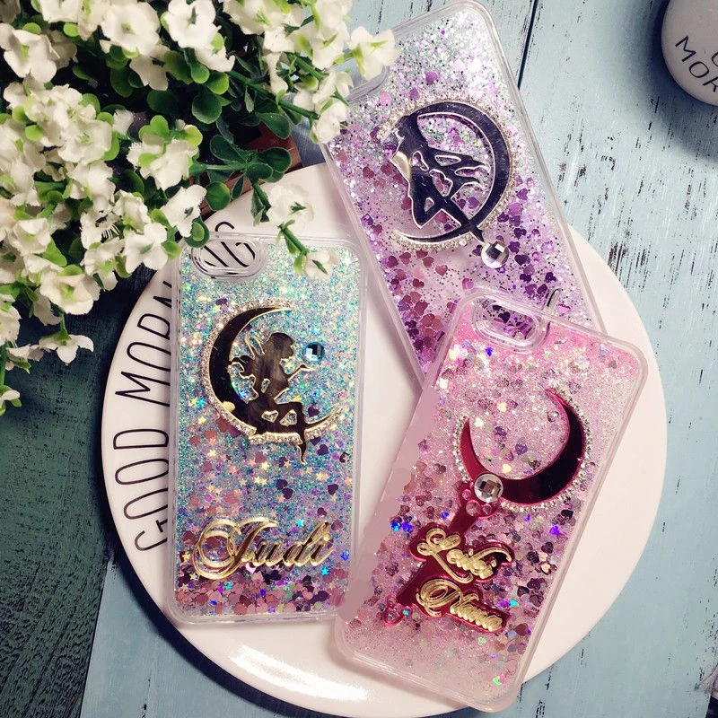 Unique Custom Name Letter Liquid Pretty Girl Case For Samsung Galaxy J2 J4 J5 J6 J7 J3 A5 A6 A8 17 18 Prime Plus Pro Phone Case Covers Aliexpress
