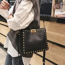 Маленькая квадратная сумка, новинка, сумка с замком, Европейская и американская мода, на одно плечо, косая сумка, Повседневная сумка для мамы