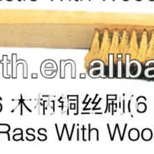 Гофрированные латунь Кисточки с деревянной ручкой и очистка Кисточки 6C