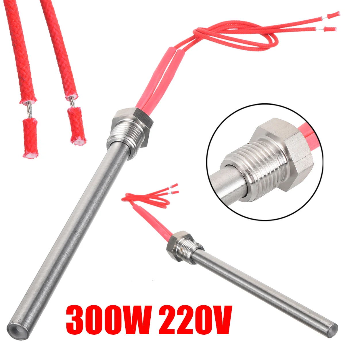 Mayitr 220V 300W Igniter Hot Rod Wood Pellet Heating Tube F/ Fireplace For BBQ Grill Stove Part