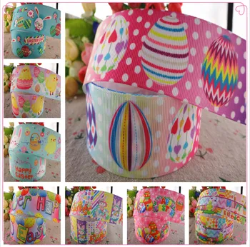 

1-1/2" 38mm 5 Yards Grosgrain Ribbons Easter Day Printed DIY 100% Polyester Hairbows Handmade Materials MD18010123