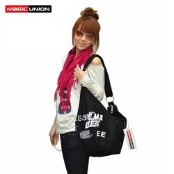 

Free shipping 2016 NEW fashion English letter women canvas bags women's shoulder bags lady high quality handbag 4colors handbags
