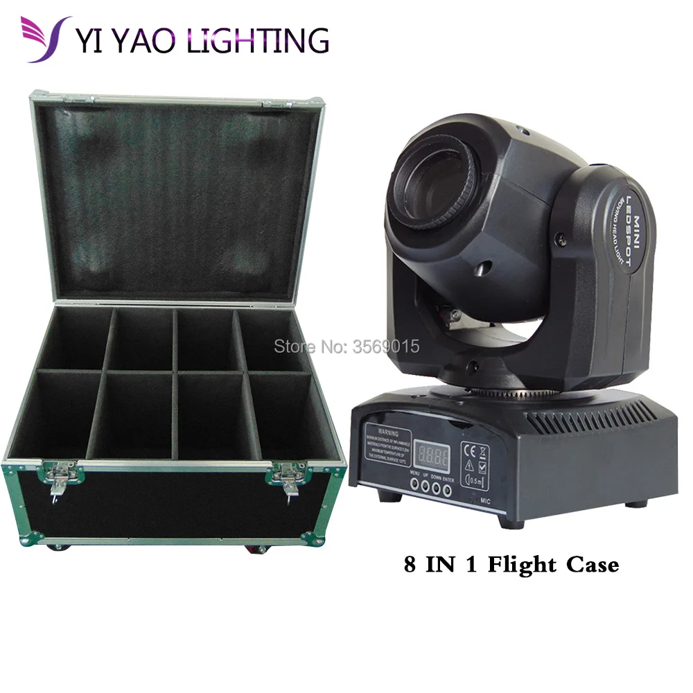 

Flight Case 30W Mini Moving Head Gobo Spot Light 11 CH stage lights Dmx 512 8pcs/lot