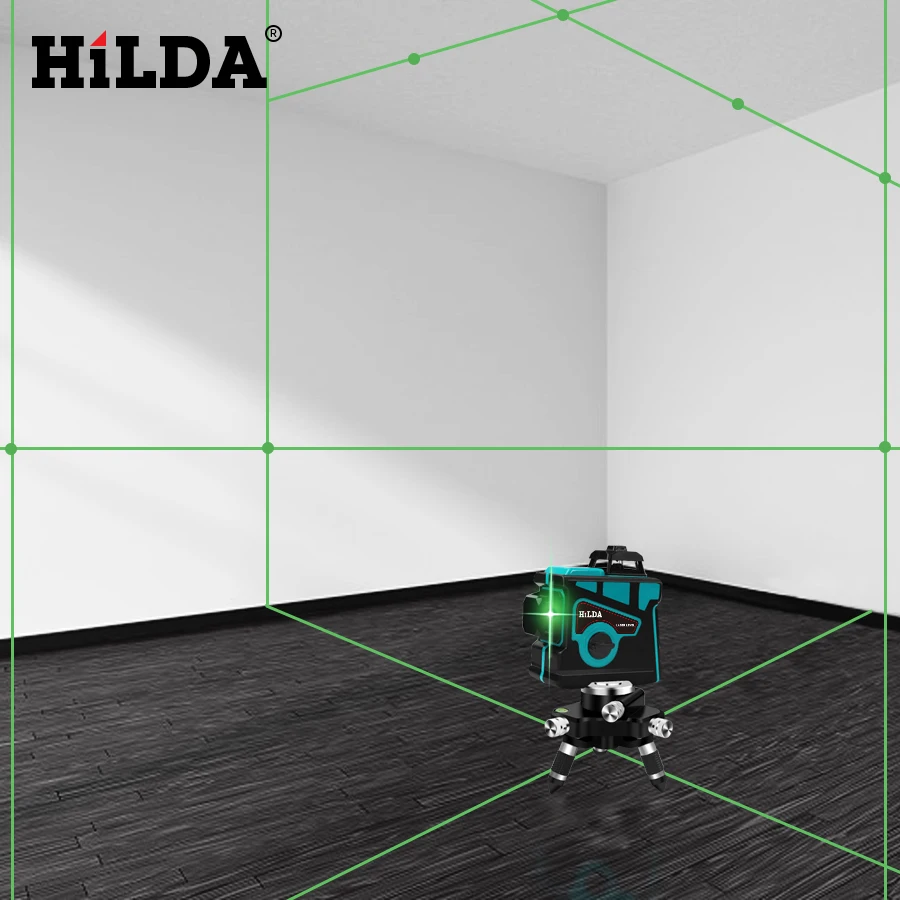 12 Lines 3D Green Laser Level Self-Leveling 360 Horizontal And Vertical Cross Super Powerful Laser Level construction tool