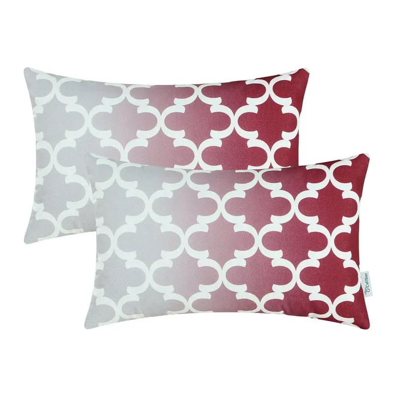 2pcs calitime cushion cover decorative pillows shell home sofa bedding gradient quatrefoil accent geo 12 - Decorative Pillows Cheap 2pcs calitime cushion cover decorative pillows shell home sofa bedding gradient quatrefoil accent geo 12 - Decorative Pillows Cheap