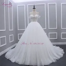 Liyuke Robe De Mariage Strapless A Line Princess Wedding Dress Strapless Off The Shoulder Bust Floor Length Bridal Dress