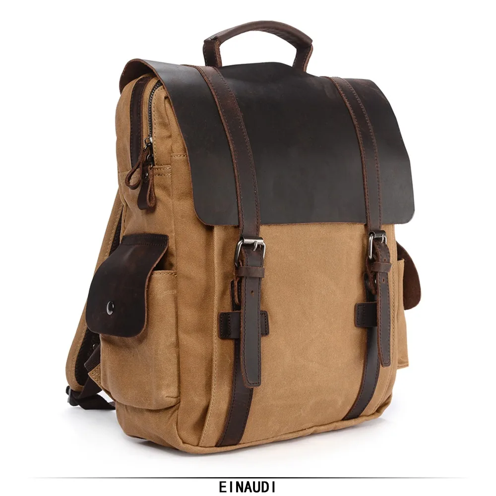 

New Brand High Quality Travel Bags Large Capacity Luggage Backpacks Fashion Designer Vintage Waterproof Wax Canvas Computer Bags