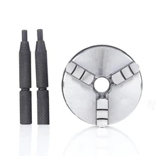 K01-63/65/M14 3 Jaw Lathe Chuck Manual Self-Centering Mini Metal Lathe Chuck Tool Accessories Tool With 2Pcs Lock Rods K01-63/65/M14 3 Jaw Lathe Chuck Manual Self-Centering Mini Metal Lathe Chuck Tool Accessories Tool With 2Pcs Lock Rods