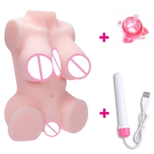 Hi-Quality Silicone Sex Dolls With Anus/Breast Sex and Realistic Vagina,free gift USB Heating Rod Heater and Penis ring Masturba