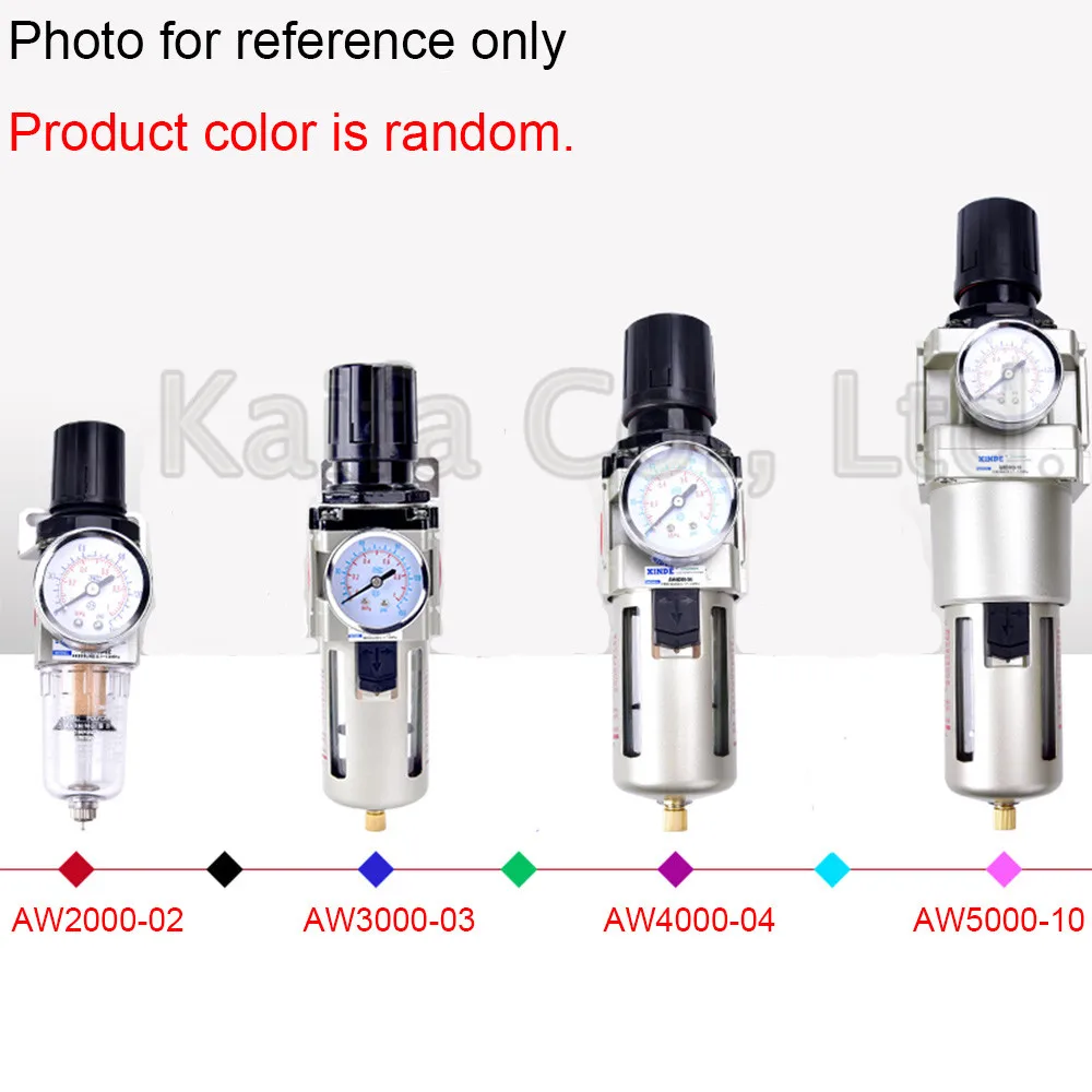 

AW2000-02/AW3000-03/AW4000-04/AW4000-06/AW5000-10 G1/4"/3/8"/1/2"/3/4"/1" SMC Type Air Filter Regulator Air Treatment Units