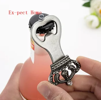 

200pcs New creative metal crown beer bottle opener 2 colors wedding gift party favor free shipping