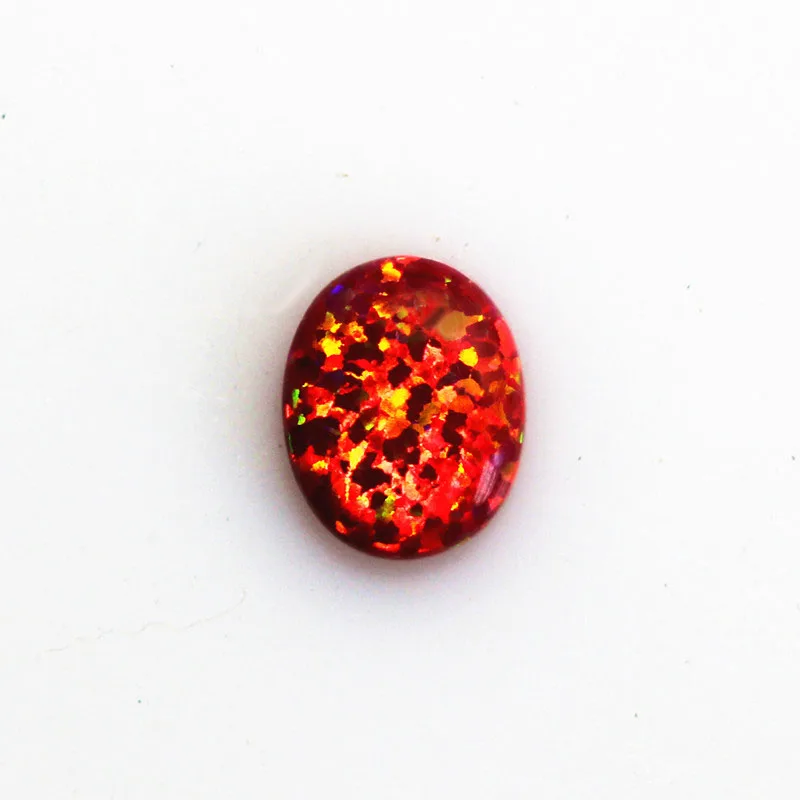 fire opal cherry opal red stone loose beads gemstones oval shape flat