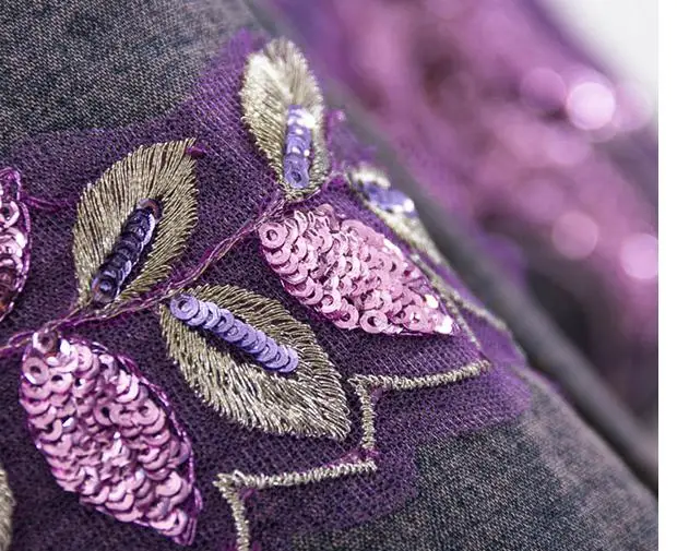 Con De Diamantes La Lentejuelas Pierna Bordado Imitación Mujeres Primavera Los Otoño Suelto Alta Mujer Pantalones Cintura Flor Denim Casuales Para Vaqueros OxAgq0gwPI