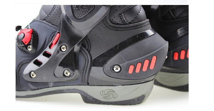 Профессиональный мотоциклетный гоночный сплав слайдер ботинок для мотокросса верховой езды нескользящая обувь из микрофибры кожаные ботинки