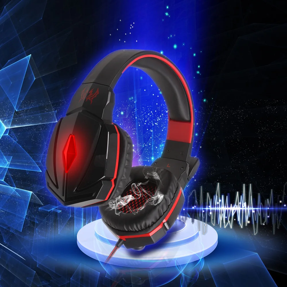 KOTION каждый Gaming Headset игра наушники глубокий бас стерео наушники с светодиодный свет микрофон для портативных ПК PS4 Xbox