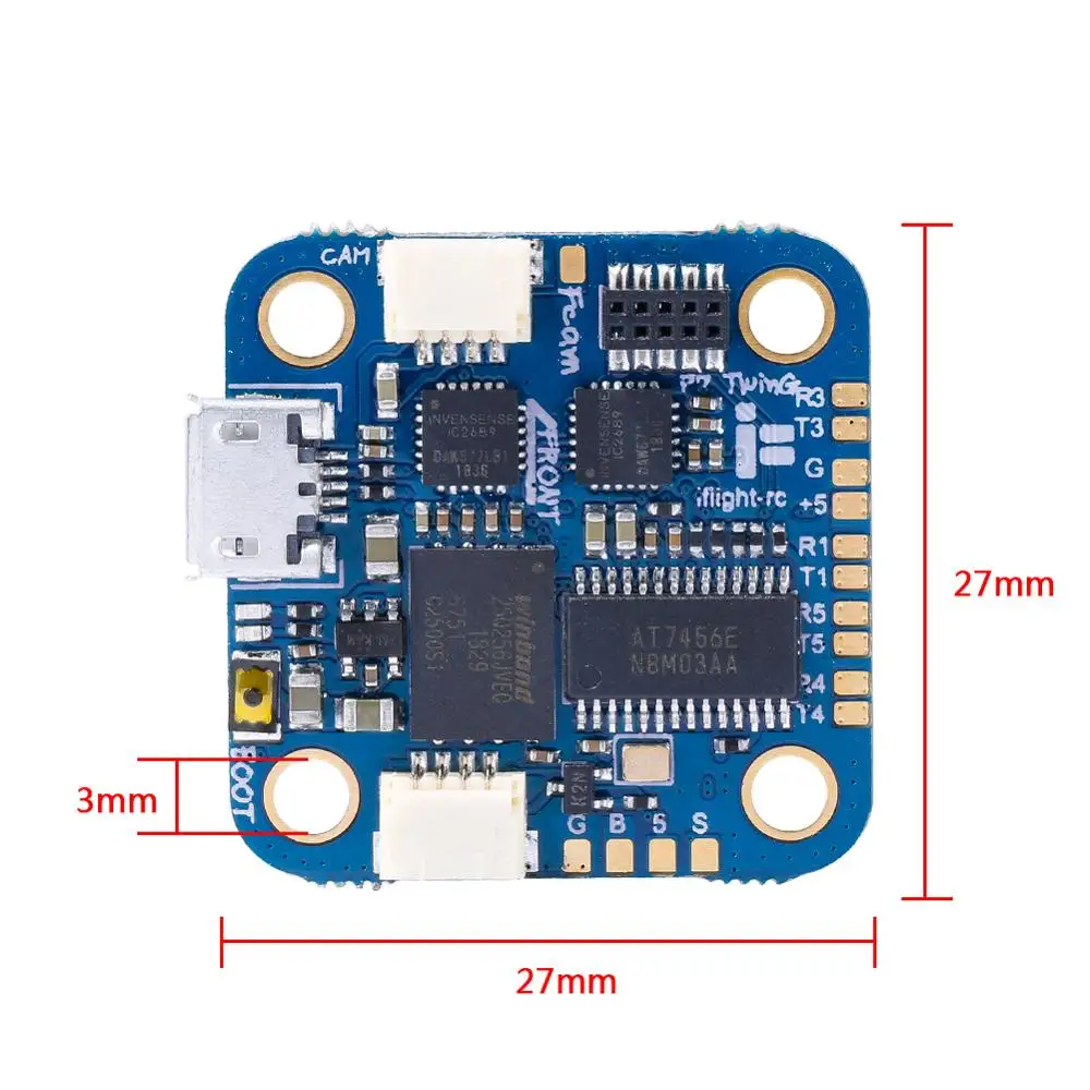 IFlight 27*27 мм sucex Mini F7 V3 2 8S STM32F722 TwinG Flight контроллер целевой EXF722DUAL с отверстием M3 для FPV
