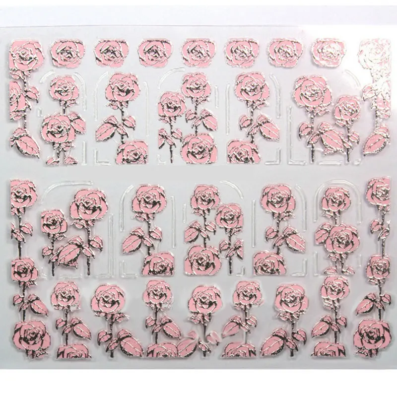 Mtssii Рождественские Ползунки для ногтей осень кленовый лист наклейка s для ногтей искусство наклейки розовый цветок для ногтей аппликация 1 шт - Цвет: J49285