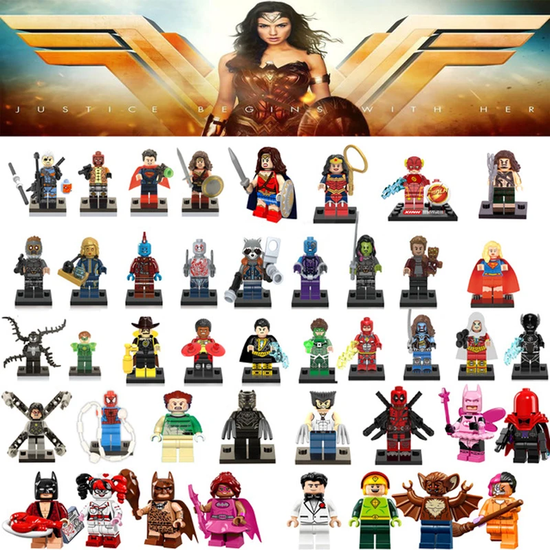 Wonder Woman стражи Галактики Бэтмен X man flash Мстители Марвел Ди Си Super Heroes одной продажи