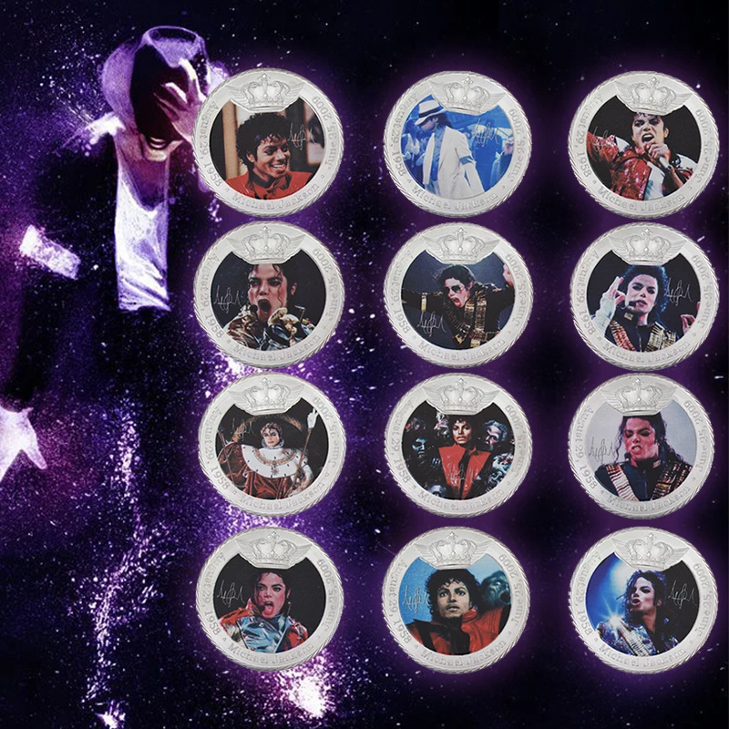 

WR Michael Jackson Silver Coins Copy Commemorative Coin Collection Home Decoration Gifts for The New Year