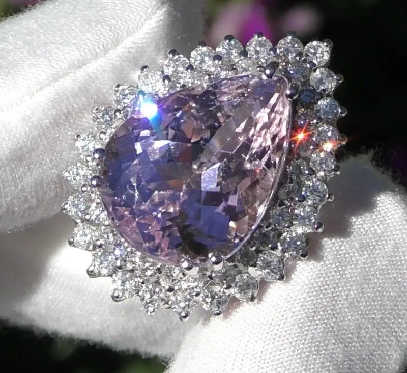 

Luxury Big Purple Stone AAA Zircon Female Wedding Ring 925 Sterling Silver Engagement Promise Ring Fashion Jewelry