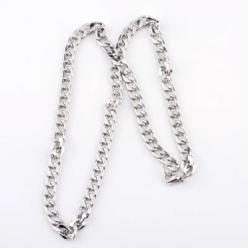 316 Stainless Steel Curb Chains Necklaces, with Lobster Claw Clasps