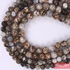 Natural Stone Coffee Fire Dragon Veins Agates Round Loose Beads 6 8 10 12MM Pick Size For Jewelry Making CFDV01 ► Photo 2/2