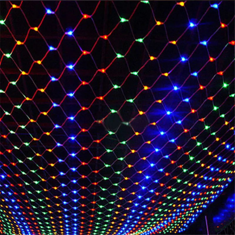 1.5x1.5/3X2/6X4/10X8 LED Garland Curtain Mesh Net string fairy Lights Outdoor Waterproof Decorative Holiday Party Christmas