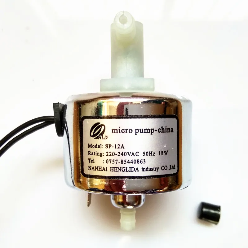 

Steam drag miniature electromagnetic pump Model SP-12A Voltage 220-240VAC-50HZ Power 18W