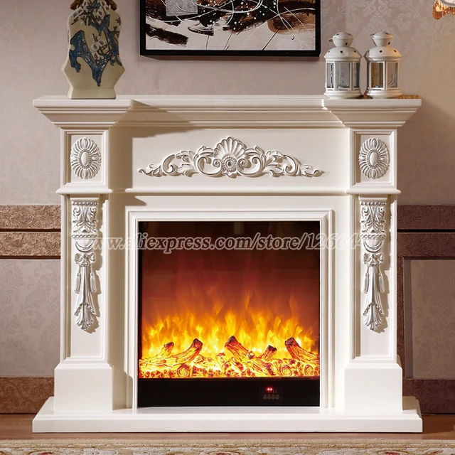 Living Room Decorating Warming Fireplace W120cm Wooden Living Room Decorating Warming Fireplace W120cm Wooden Mantel Plus Electric Insert Led Artificial Flame