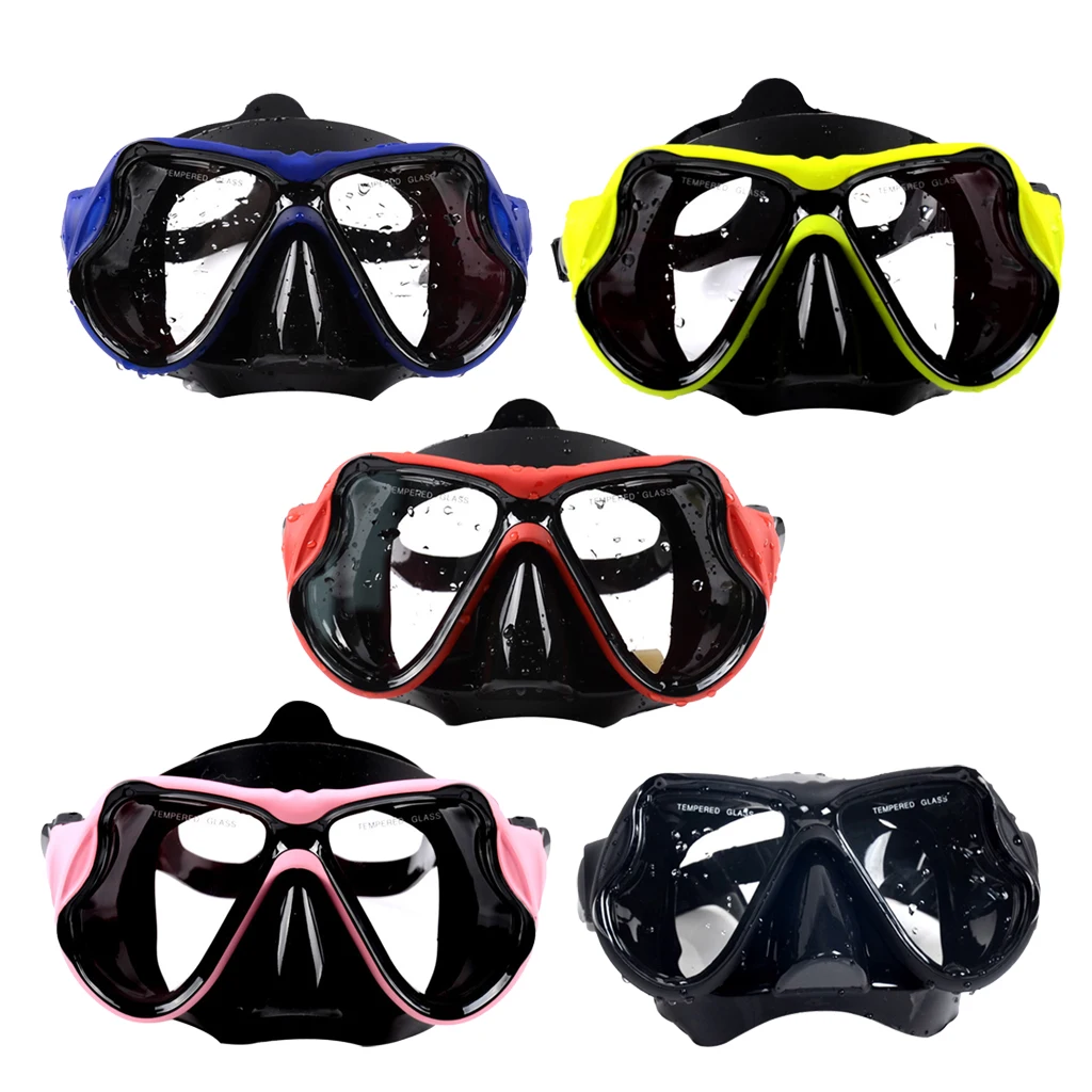 

Professional Silicone Tempered Glass Diving Mask Anti-Fog Water Sports Accessories for Snorkeling Scuba Diving Swimming Surfing