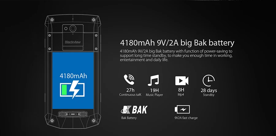 Смартфон Blackview BV8000 Pro IP68 Водонепроницаемый MT6757 Восьмиядерный 6 ГБ ОЗУ 64 Гб ПЗУ 5,0 дюйма 1920*1080 7,0 МП 4G Android