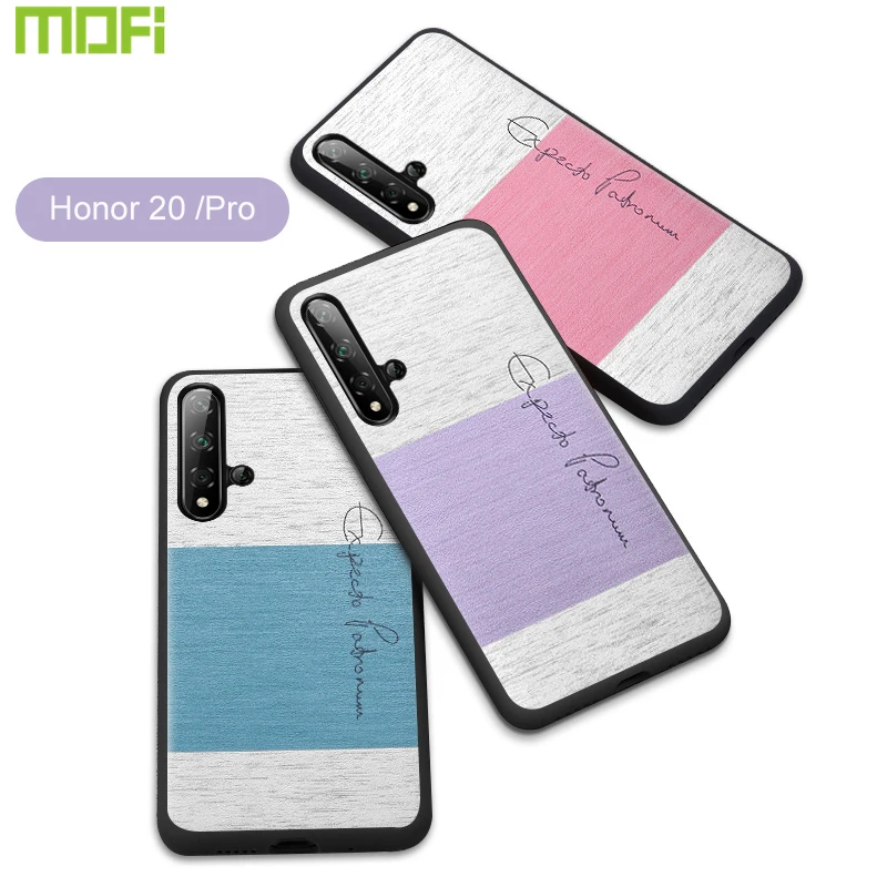 Чехол для Honor 20 Pro чехол Mofi Huawei задняя крышка мягкая губка из хлопка фиолетового и