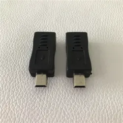 Мини USB мужчина к Micro USB Женский данных переходник для зарядного устройства Конвертер Разъем черный