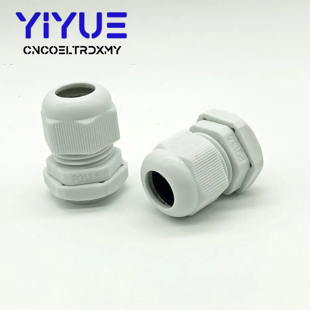 IP68 PG7 PG9 PG11 PG13.5 PG16 PG19 Wire Cable Waterproof Nylon Plastic Cable Gland Connector 5pcs/lot